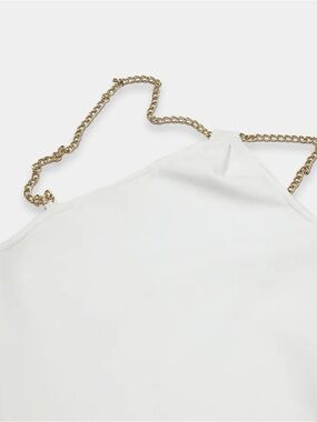 Heart Hips White Satin-Look Blouse with Red Heart Logo